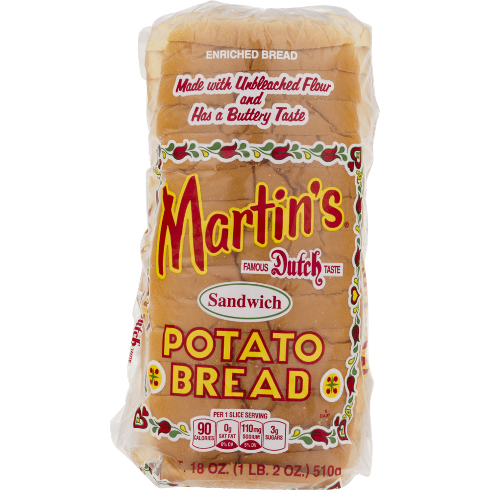 Martin's Sandwich Potato Bread 16 slice 18 oz (4 Bags)