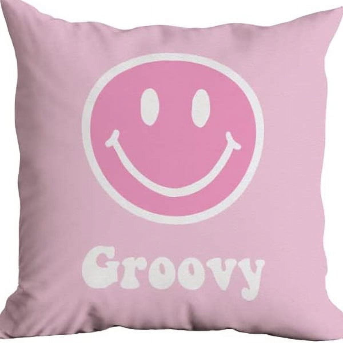 70's Pink Smiley Pillow Preppy Throw Pillows Covers