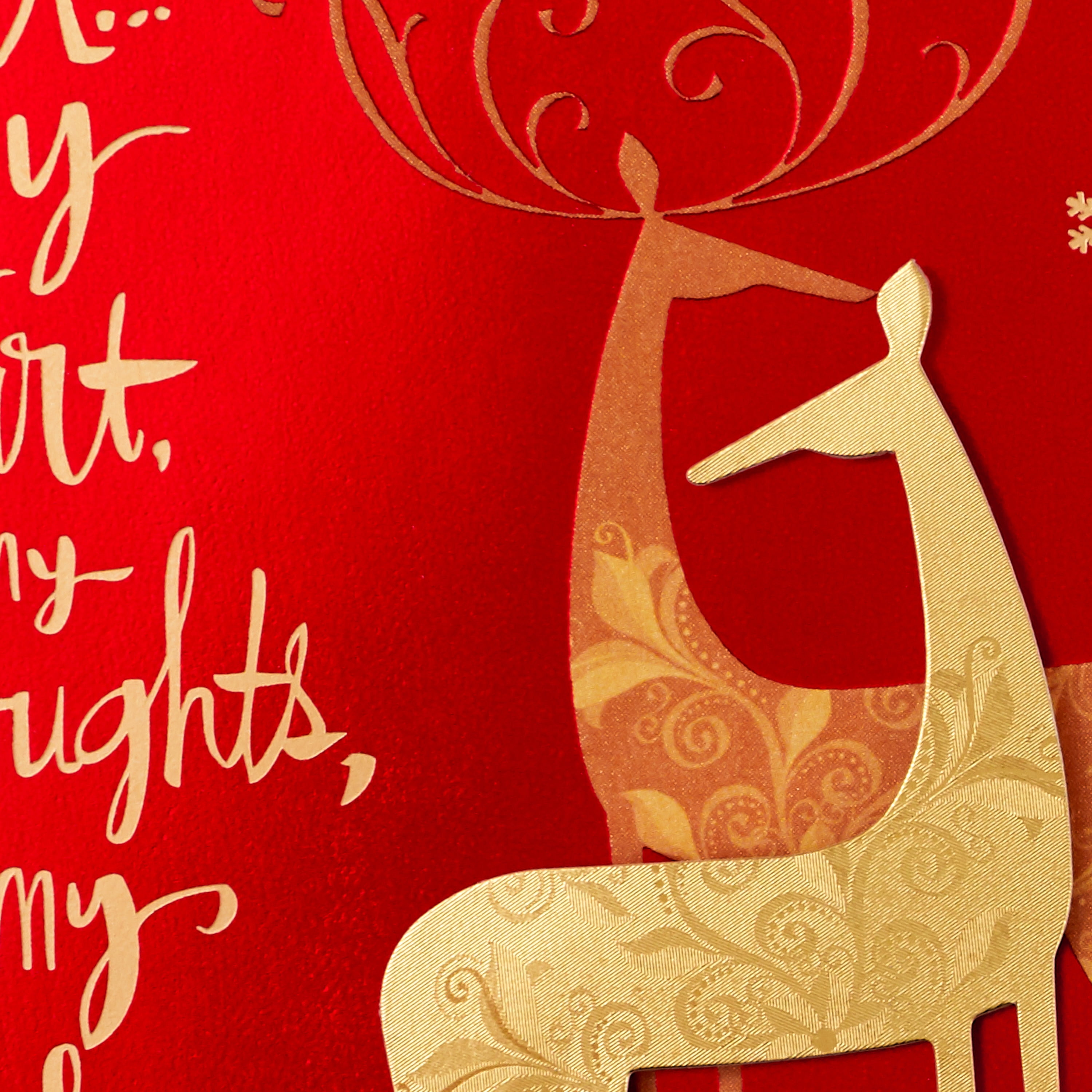 Hallmark Romantic Christmas Greeting Card (You Make My World Beautiful)