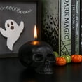 thumbnail image 2 of Darware Large Skull Shaped Candle (Black); 4.75 x 3-Inch Decorative Themed Candles for Halloween, Horror and Novelty Decor, 2 of 10