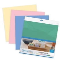 JPPlus CRAFT PLASTIC Plastic Craft Sheets for Cricut, Laser Cutter, & Engraver Use 12"x12" Plastic Sheets- Spring, 4 Pack
