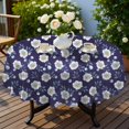 thumbnail image 4 of Pioneer Flower Floral Print Pattern Round Tablecloth 60 X 60 Inch, Wrinkle Resistant Wipeable Table Cloth for Kitchen Dining Picnic Patio Party, 4 of 6