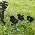 thumbnail image 3 of 4pcs Metal Chicken Garden Metal Stakes, Hollow Garden Animal Ornaments, 3 of 5