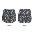 thumbnail image 6 of Uemuo Space Cars Pattern Women's Athletic Shorts High Waisted Running Shorts with Liner Pockets Gym Elastic Workout Shorts-, 6 of 9