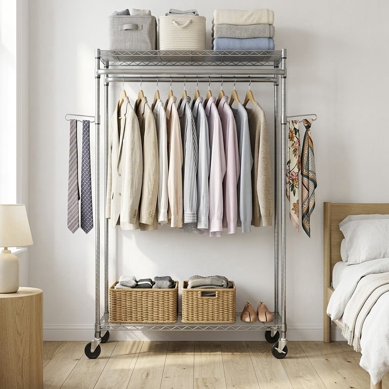 Better Homes & Gardens Double Hanging Garment Rack, 38.2W x 23.6D