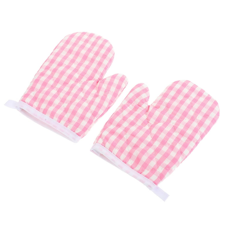  12 Pcs Kids Oven Mitts Children Heat Resistant Kitchen Mitts  Checkered Kitchen Oven Gloves Kids Kitchen Mittens for Safe Cooking Baking  Microwave Child Play BBQ Grilling, Age 2-10 (Red) : Home
