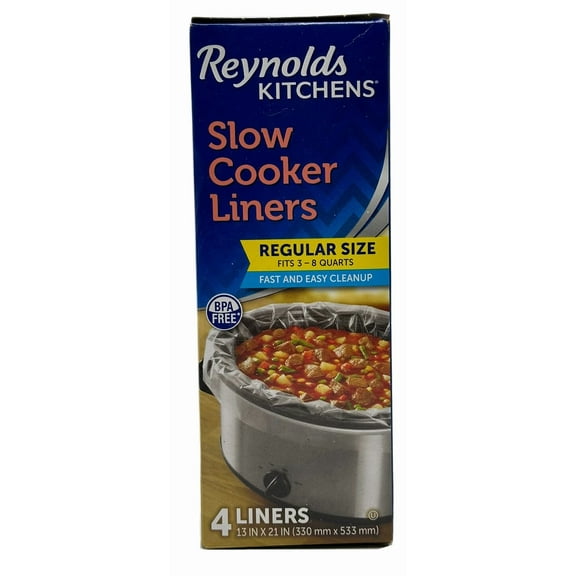 Reynolds Slow Cooker Liners 4-Pack Fits 3 To 8 Quart Round & Oval Cookers