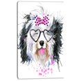thumbnail image 2 of Cute Dog with Heart Glasses - Contemporary Animal Art Canvas, 2 of 3