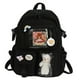 thumbnail image 1 of FLhrweasw Mochila para Mujer Mochilas Escolares Bonitas A La Nailon Con Pasador Felpa (negro), 1 of 8