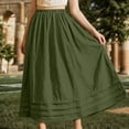 thumbnail image 6 of Purcolt Womens Maxi Skirts Summer Boho Flowy Tiered Casual Elastic High Waisted Swing A-line Long Skirts with Pockets, 6 of 6