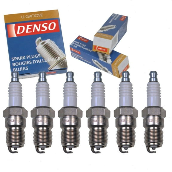 6 pc DENSO Standard U-Groove Spark Plugs compatible with Chevrolet Silverado 1500 4.3L V6 1999-2013