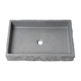 thumbnail image 5 of ALFI brand ABCO24R 24" Solid Concrete Chiseled Style Above Mount Vessel Sink, 5 of 7