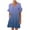 Sky Blue, variant on SEAOPEN Deals Women's Smocked Waist Dress Short Sleeve Tiered Ruffle Skirt Boho Style Red,L