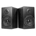 thumbnail image 4 of (2) Rockville RockShelf 68B Black 6.5" Home Bookshelf Speakers+8" Wood Stands, 4 of 11
