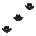 thumbnail image 4 of Decodeary Western Outback Cowboy Hat Channel Inner Cowboy Classic Hat Large Brim Provides black 3Set, 4 of 6