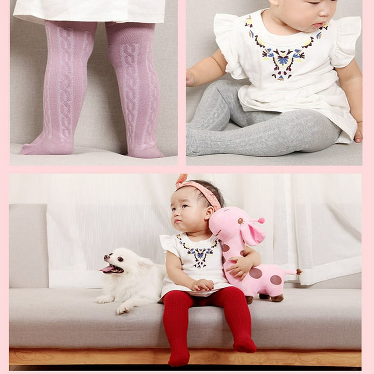 Mubineo Kids Knit Cotton Tights Solid Colors Thread Crochet Pantyhose Warm Soft Stockings Autumn Winter High Waist Leggings Walmart