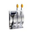 thumbnail image 1 of Un soporte plateado para cepillos de dientes con 3 orificios, soporte para cepillos de dientes montado en la pared, soporte para cepillos de dientes de acero inoxidable, soporte para cepillos de, 1 of 5