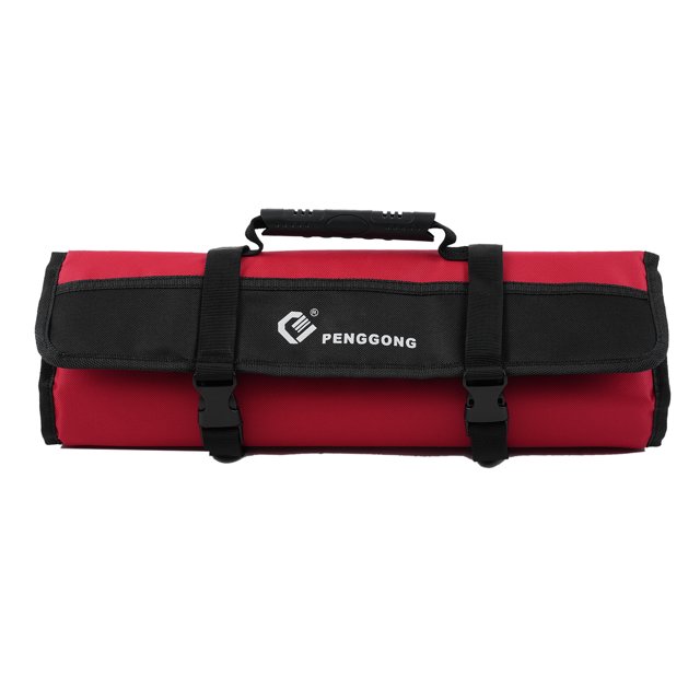 Bolsa enrollable multiusos PENGGONG para herramientas - Organizador resistente con múltiples bolsillos en lona Oxford, ideal para electricistas y reparaciones. Modelo 108A-2 disponible en varios