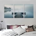 thumbnail image 3 of Ullo0ord Nature Landscape : Natural Lake Scene Picture Prints Bridge Dock Scenery Painting for Home Living Room Bedroom Office, 3 of 4