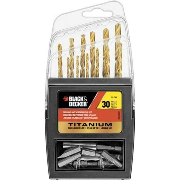 BLACK DECKER 71-798 30 Piece Drilling and Driving Set, Metallic