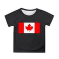 thumbnail image 1 of T-shirt à Manches Courtes pour Filles Fête du Canada Été Col Rond Coupe Décontractée Basique, 1 of 4