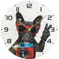 thumbnail image 5 of Dreamtimes Cool Dog Wall Clock, 10 Inch Silent Non Ticking Round Clock Oil Painting Clock Easy to Read Clock for Living Room Bedroom Bathroom Home Decor, 5 of 7