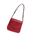 thumbnail image 2 of Bolso de hombro grande de PU rojo vino con cierre de hebilla de moda, correa ajustable, ideal para las axilas de las mujeres, estilo de capacidad, 2 of 8