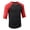 Black/Red, variant on Hat and Beyond Men's Casual 3/4 Raglan Sport T-Shirts Baseball Activewear