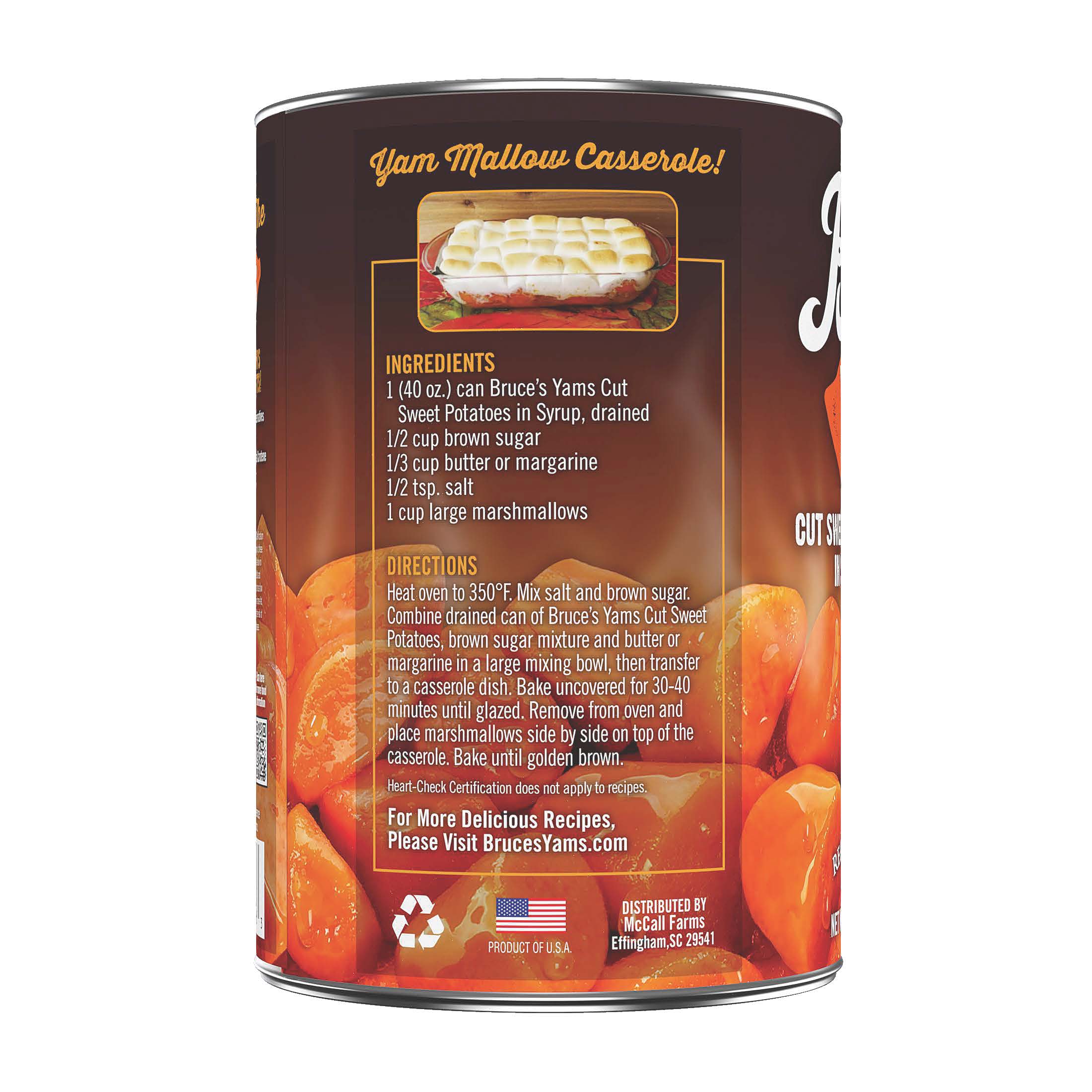Bruce's Yams Cut Sweet Potatoes in Syrup, Canned Vegetables, 40 oz - image 2 of 6