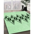 thumbnail image 2 of Ahgly Company Indoor Round Patterned Mint Green Area Rugs, 5' Round, 2 of 6
