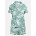 thumbnail image 5 of Joyspun Women's Dreamy Soft Collection Notch Collar Top and Shorts Pajama Set, 2-Piece, Sizes XS-3X, 5 of 5