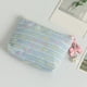 thumbnail image 5 of Organizadores de armario y almacenamiento, bolso de punto de lana, bolso de cosméticos con patrón de rayas de colores, bolso de cosméticos portátil, estuche de lápices estilo Ins, bolsa de maquillaje, 5 of 6