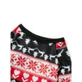 thumbnail image 4 of Christmas Family Pajamas Matching Set Elk Print Long Sleeve Tops and Pants Loungewear Soft Sleepwear, 4 of 8