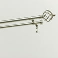 thumbnail image 2 of Exclusive Home Torch Double Curtain Rod and Finial Set, Matte Silver, 66"-120", 2 of 6