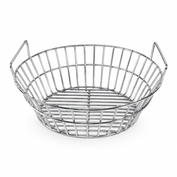 Heavy-Duty Stainless Steel Charcoal Ash Basket for Large Kamado and Ceramic Grills, 13.75-Inch Top Diameter