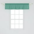 thumbnail image 2 of Ambesonne Geometric Valance Pack of 2, Circular Forms in Squares, 54"X12", Cadet Blue Laurel Green, 2 of 3