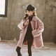 thumbnail image 3 of Gibobby Abrigos de invierno para niños y niñasAbrigo largo sólido para niñas pequeñas, chaqueta de lana gruesa de invierno para niños, prendas de vestir (Rosa, 12-13 Años), 3 of 5