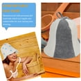 thumbnail image 3 of unbranded 2Pcs Reusable Sauna Hat with Hanging Ring Designed for Breathable Spa and Sauna Hair Care, 3 of 8