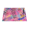 thumbnail image 1 of YFYANG Washable Heat-Resistant Placemats, 70% PVC/30% Polyester, Plant Coloured Drawing Kitchen Table Mat, 12" x 18" 4 Piece, 1 of 6