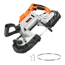 VEVOR 20V Portable Band Saw, 5 Inches Deep Cut, 360W Bandsaw with Brushless Motor, Cordless and Compact Portaband, Hang Hooks, 0-120 m/min Variable Speed, for Cutting Metal, Wood (Bare Tool Only)