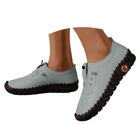 Mepaouo Womens Casual Shoes Business Formal Loafer Shoes Slip On Low Top Leisure Comfy Oxfords