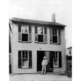 thumbnail image 2 of Mark Twain In Front Of His Boyhood Home In Hannibal History (24 x 36), 2 of 2