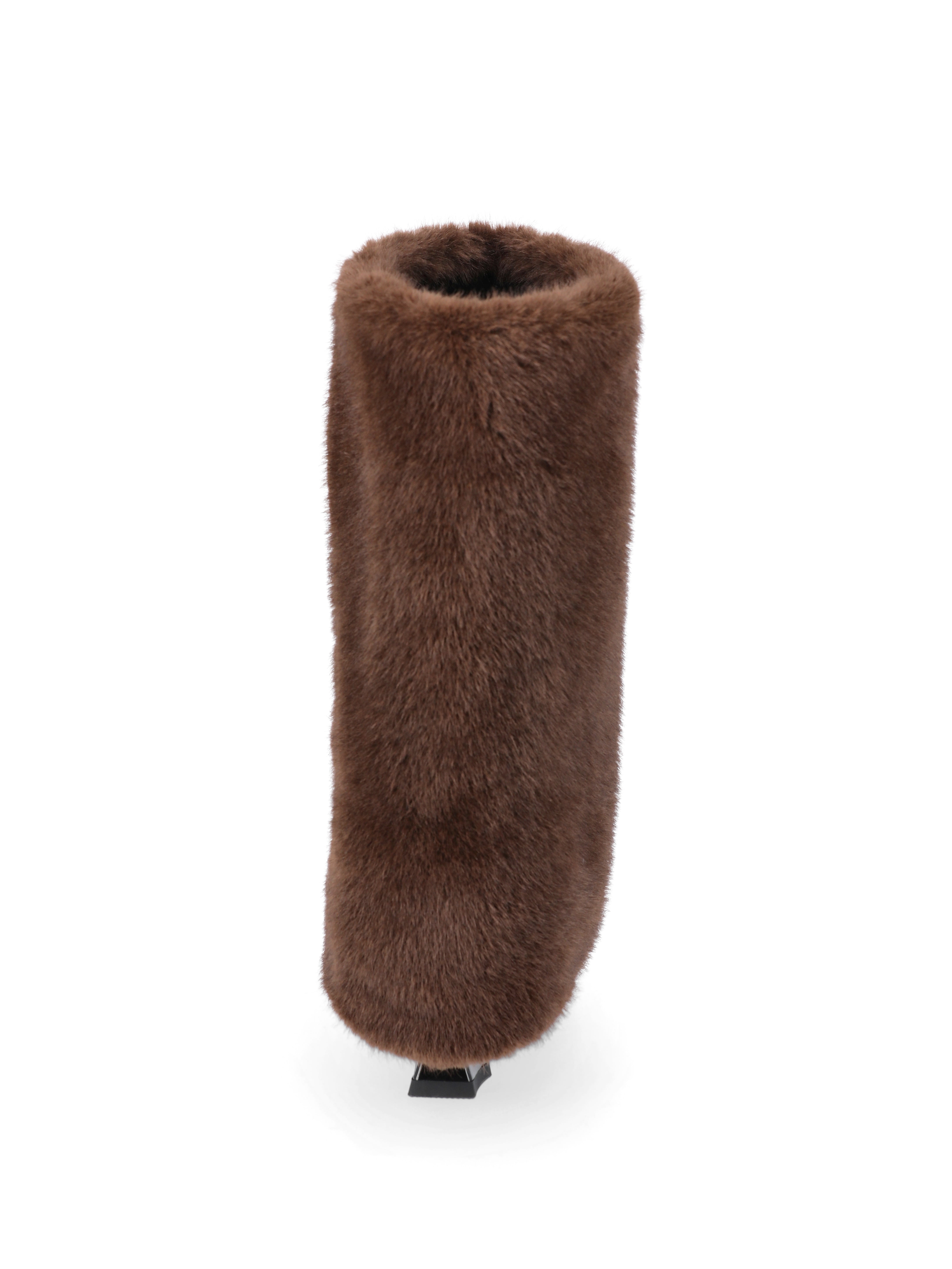 No Boundaries Women's Heeled Faux Fur Cuff Boots