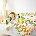 thumbnail image 4 of Feelyou Cartoon Lemon Flower Full Comforter Set, Vintage Buffalo Plaid Bedding, 4 of 8