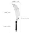 thumbnail image 4 of Stainless Steel Crescent Pan Pot Strainer Spaghetti Pasta Fry Drainer Handheld Kitchen Utensil, 4 of 6