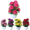 thumbnail image 5 of wirlsweal 1Pc Artificial Chrysanthemum Bonsai Potted Plant Landscape Home Floral Decor, 5 of 10