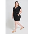 thumbnail image 2 of Set de blusa cruzada y short Roman Fashion /Tallas Extras, 2784 (Negro) negro 38, 2 of 5