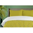 thumbnail image 4 of Ambesonne Retro Duvet Cover Sets, Abstract Polka Dotted Pattern, 2-King, Mustard and Charcoal Grey, 4 of 7