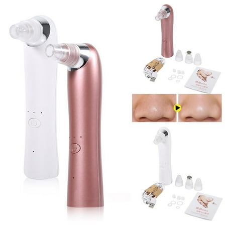 Electronic Skin Blackhead Removal Machine, Acne Pimple Pores Blackheads Removal,Vacuum Facial Pore Suction Cleaning Beauty Instrument 4 Suction Heads