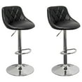 thumbnail image 1 of Best Master Tabouret de Bar Pivotant Réglable en Faux Cuir Noir (Ensemble de 2), 1 of 2